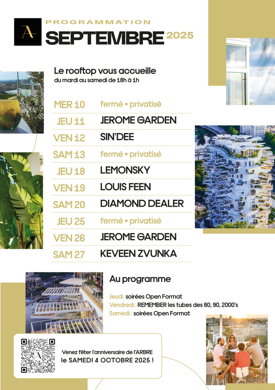 Les soirées de SEPTEMBRE 2025